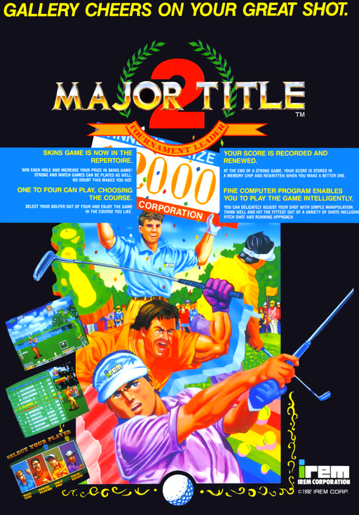 Major Title 2 (World, set 1, alt sound CPU) Arcade Game Cover